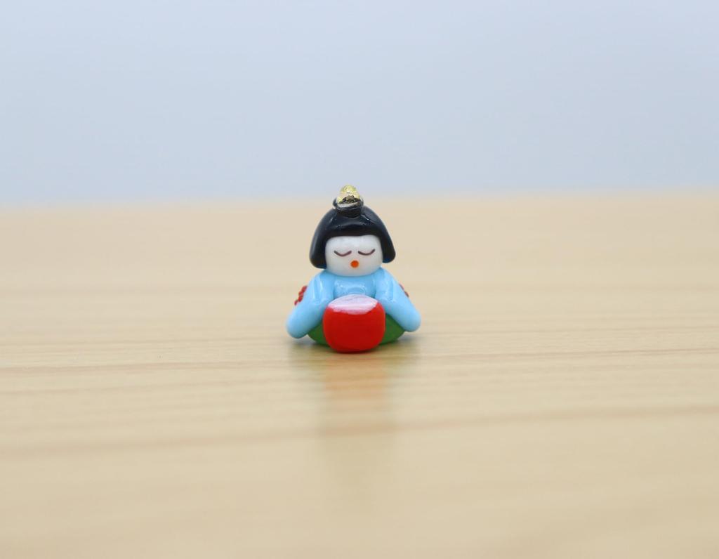 Glasquadrat Niedliche Glas Hina Puppe Fünf Musiker Taiko Klein