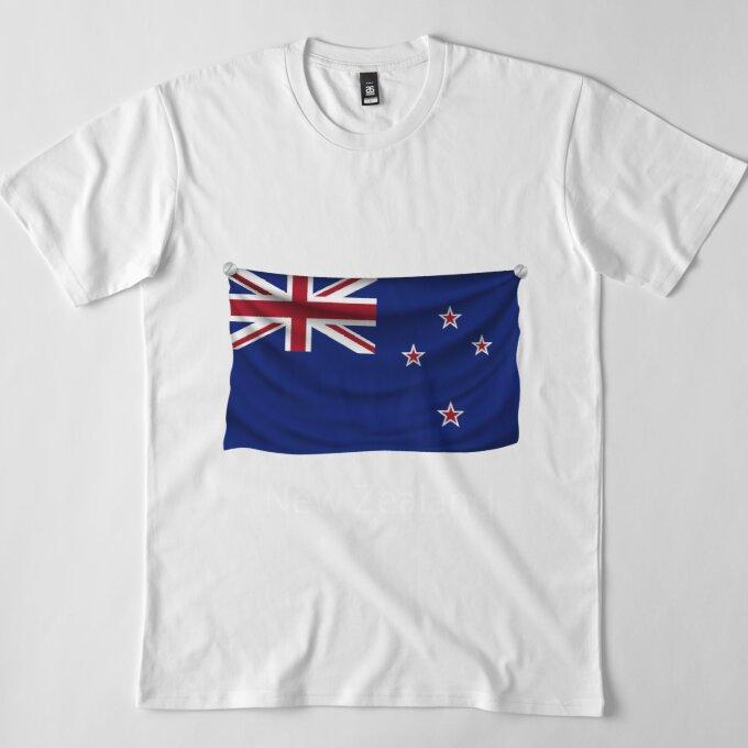 Buy Men Premium Cotton TShirt Zealand Flag Print Tees Funny Harajuku Style Combed Cotton Tshirt