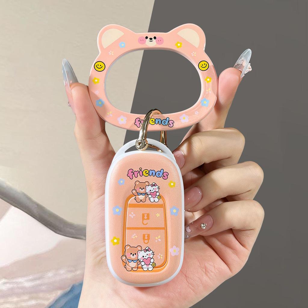 Couple Bear TPU Key Pouch: Cute Protective Case for All Honda Models - Women's Car Keyring
