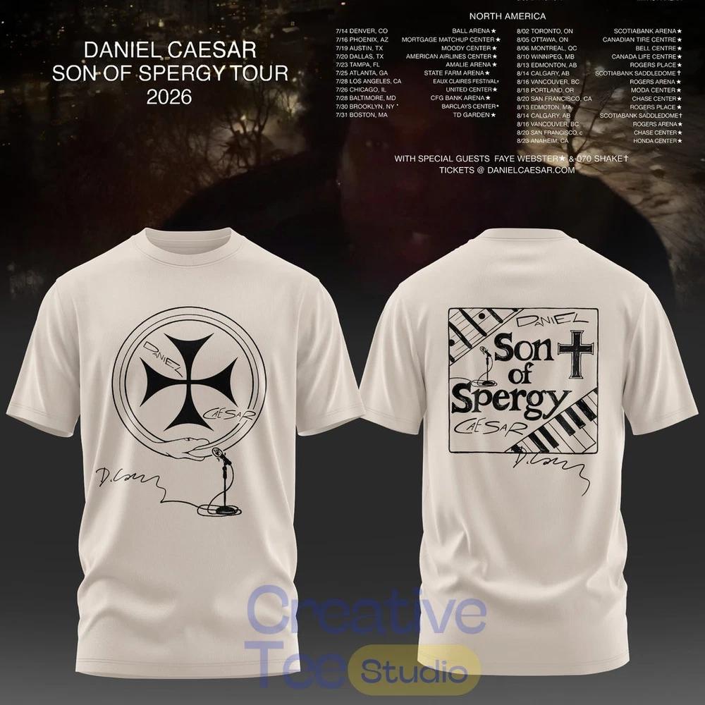 Daniel Caesar Son Of Spergy 2026 Tour Natural Color Shirt Cl717 S