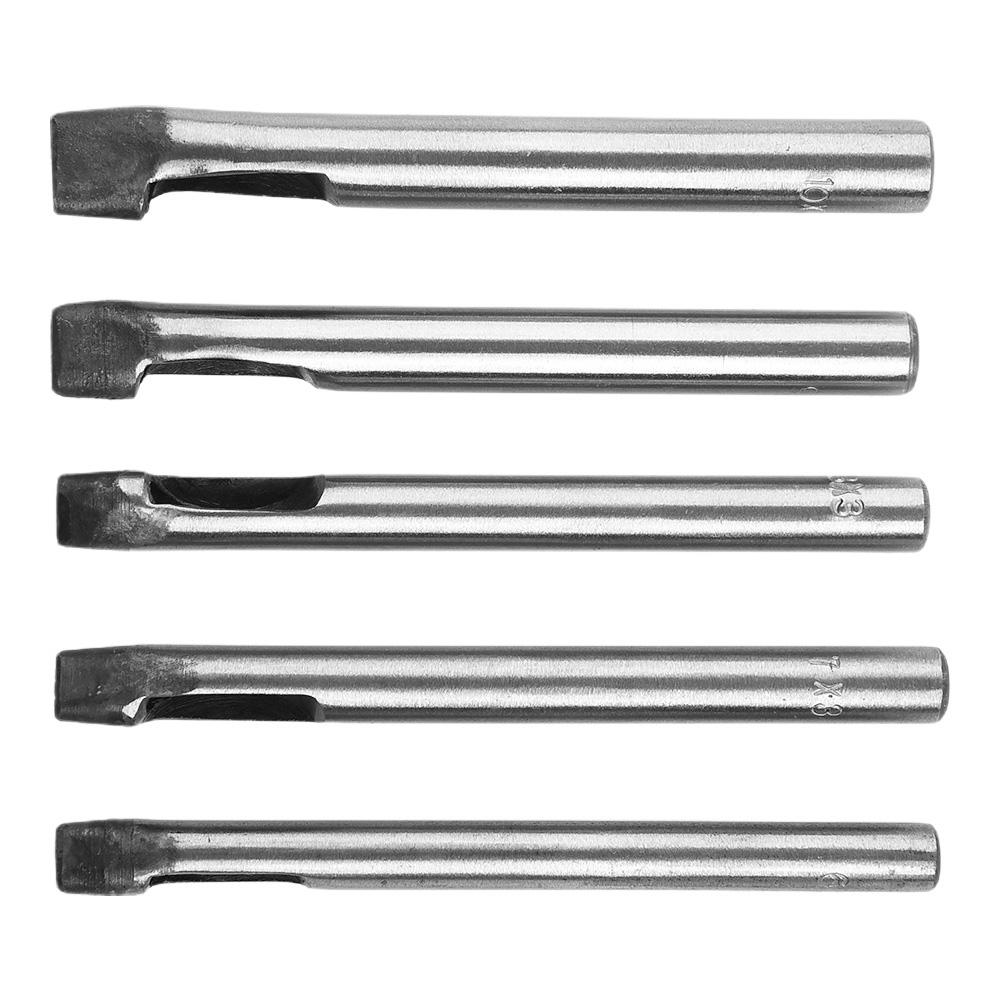 5pcs/set Hollow Punches DIY Tool Hole Punch Hollow Punch Leather Oval Shape Silver Steel 6-10mm Belt Watch-strap