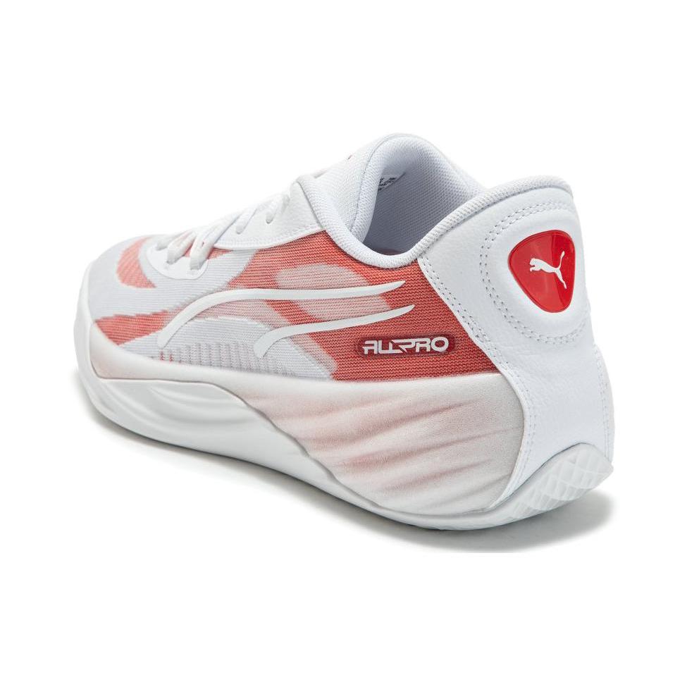 PUMA All Pro Nitro Low top Basketball Shoes Unisex White Pink 379081-04