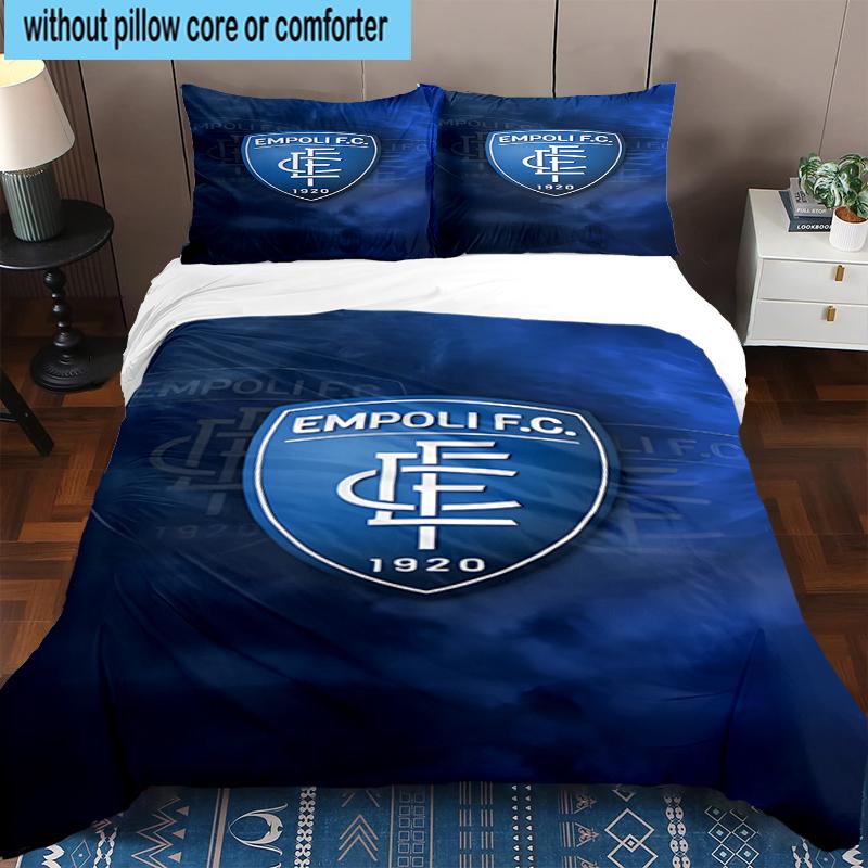 3PCS Football Empoli Crest Bedding Set,Including 1pc Duvet Cover And 2pcs Pillowcases Perfect for Bedroom, Dormitory, Fan Christmas gift