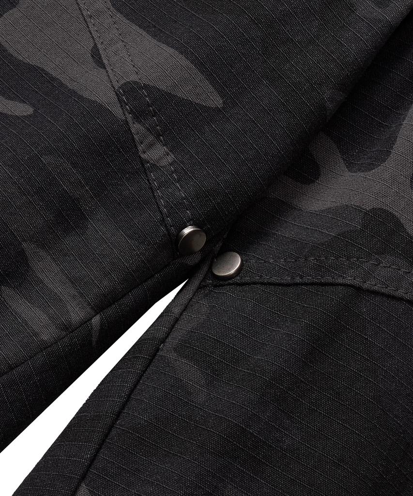 Masateu Rivet Cargo Bermuda Pants _ Dark Camo