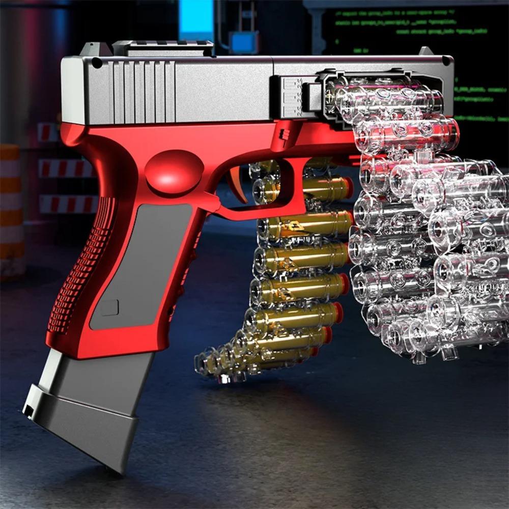 ManualElectric Continuous Firing Safety Shell Soft-Bullet Toy Gun with Bullet Chain Outdoor Shooting Game for Children Gift