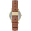 Timex Women's Easy Reader Watch, Brown/Gold Tone/Cream/30mm. 30mm, Easy-to-read Watch.