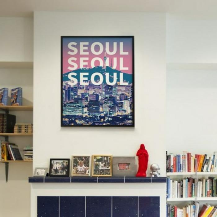 Citypop Seoul M Einzigartiges Innenarchitektur-Poster, Korea