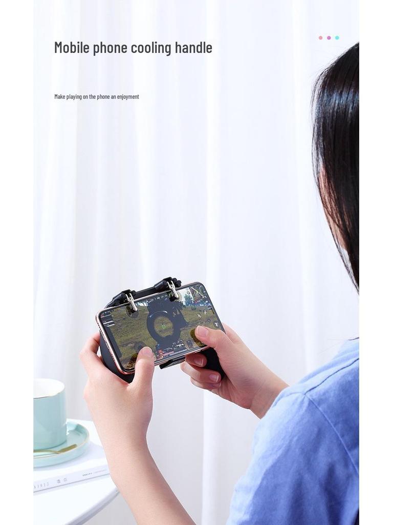 TikTok Top Chicken Game Controller: Six-Finger Grip, Fan Cooled, Continuous Touch Gun Assist