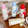 Exquisite cartoon gift thermos cup ins female high-value student 316 stainless steel portable straw double drinking cup