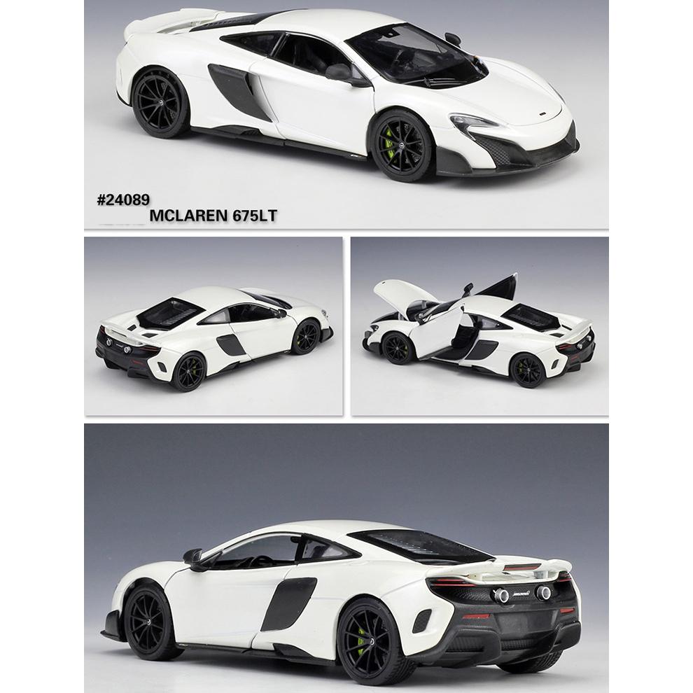 Welly 1:Modello di auto in lega McLaren 675LT in scala 24 Diecast Metallo Veicoli Giocattolo Modello di auto Collezione Alta Simulazione Regali per bambini
