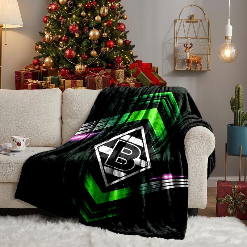 Coperta con Emblema di Monchengladbach Leggera Coperta Ideale per il Letto Perfetta per Viaggi, Campeggio, Soggiorni, Uffici, Divani, Regalo di Natale per tifosi