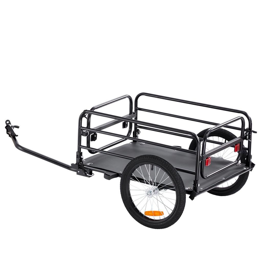 Bike Cargo Trailer, 72.5 Kg Load Capacity, Heavy-Duty Bicycle Wagon Cart, Foldable Compact Storage & Quick Release with Universal Hitch, 40.6 Cm