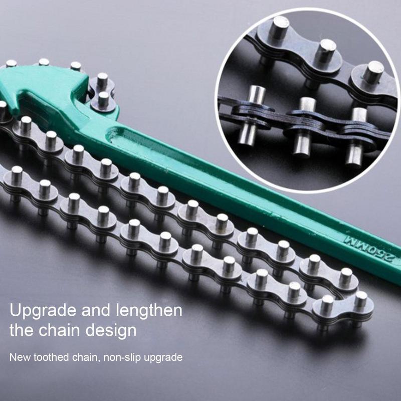 Engine Chain Oil Filter Wrench Heavy Duty Chain Spanner Pipe Fittings Oil Filter Auto Car Spanner Hand Removal Tools