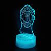 Manchester United Coat Of Arms Children's Night Light 16 Led 3D + Remote Control