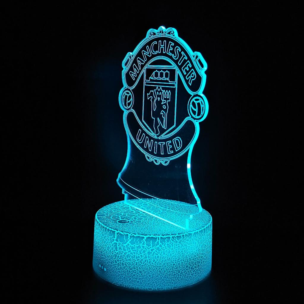 Manchester United Coat Of Arms Children's Night Light 16 Led 3D + Remote Control