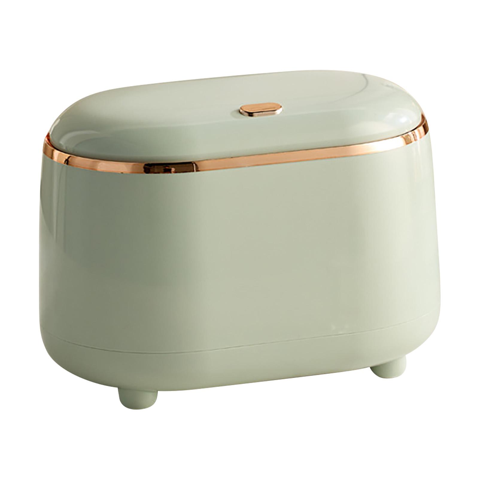 

Настольная мусорная корзина Мини-корзина для мусора Широкое горло ABS Мини-мусорная корзина Корзина для бумаги с крышкой Желтая светло-зеленый