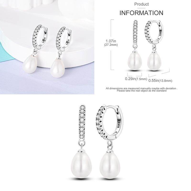 Sparkling Women Hoop Earrings 925 copper Heart Shape Star Moon Round Blue Zircon Fit Origina Drop Earrings Zircon Holiday gifts
