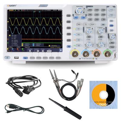OWON XDS3104E Digital 40M Optagelse Bølgeform Opdateringshastighed op til LCD SCPI USB Brugsanvisning 4-Kanal Oscilloscop, 1G/s, 100MHz, 8-bit, 1GS/s (1
