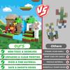 Magnetic Building Blocks Mine World Magnetic Forest House Brick Cube Toys Set Stem Sensory  Best Gift For 3+ Boy Girl Kid