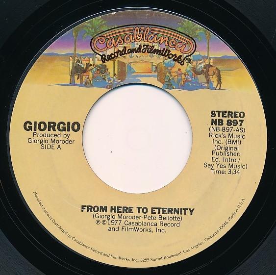 

7inch Record GIORGIO MORODER - From Here To Eternity NB897 Casablanca 1977 US Dance & Electronica Used