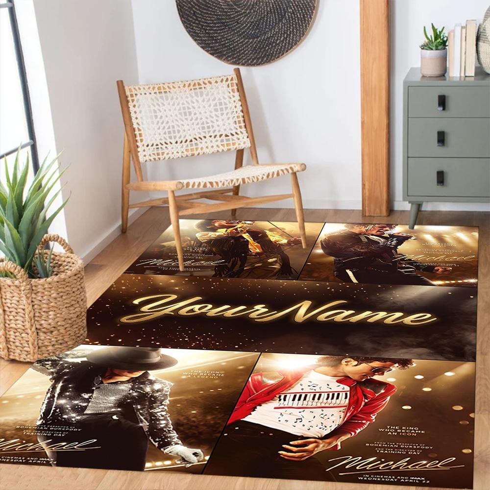 Michael Jackson 36 Personalized Text Carpet Suitable for Foyer Decorate Room Game Room Dining Room Anti-slip Rug Decorate Offices