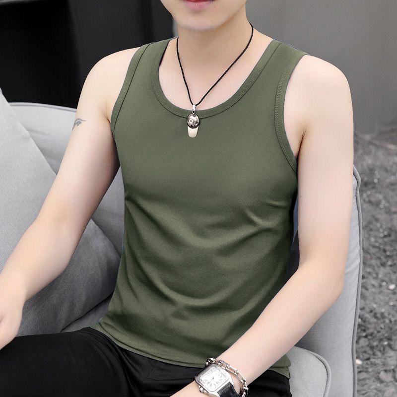Round Neck Slim Tank Top Sports Undershirt Man