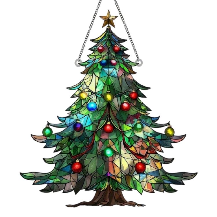 Rainbow Maker Acrylic Sun Catcher Ornament Christmas Tree Decoration Shatterproof Indoor Hanging Accessory