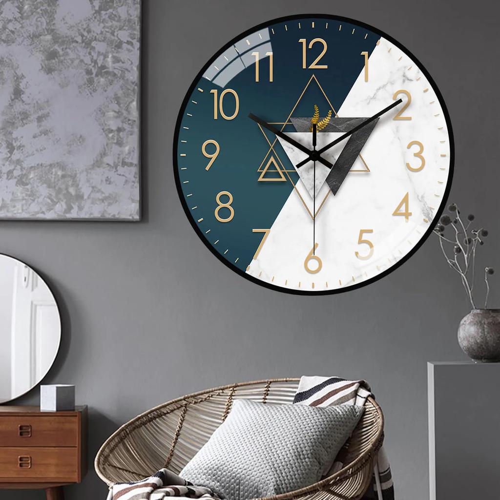 Modern Design Wall Clock Simple and Easy To Read Silent Non-ticking Wall Mounted Clock for Bedroom Living Room Sending Friends