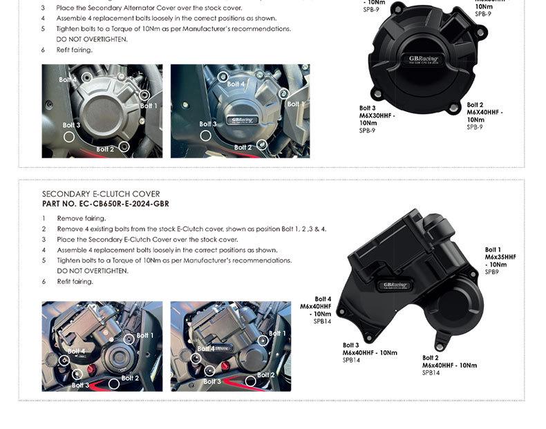 Honda CBR650R 2024-25 E-Clutch Engine Protection Anti-Fall Side Cover