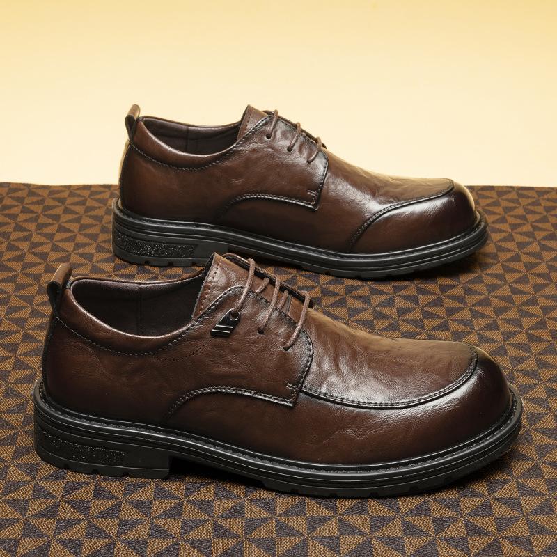 

Деловое платье туфли из микрофибры 2025 новые мужские в британском стиле удобные ретро тренд повседневные универсальные большого размера 44