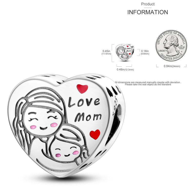 Copper Exquisite Family Sister Best Friend Couple Love Mom Charms Pendants Fit Original Bracelet Diy Jewelry