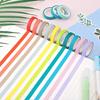 PBM Set of Plain Masking Wide X 4m with Mini Narrow Cute 60-Roll Tape, 7.5mm Rolls, Cutter, Width, Thin, Bulk, Wrapping, Decoration, Simple, Colorful,