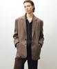 Noirer Classic Wool Oversized Tailored Jacket (Homespun Brown)