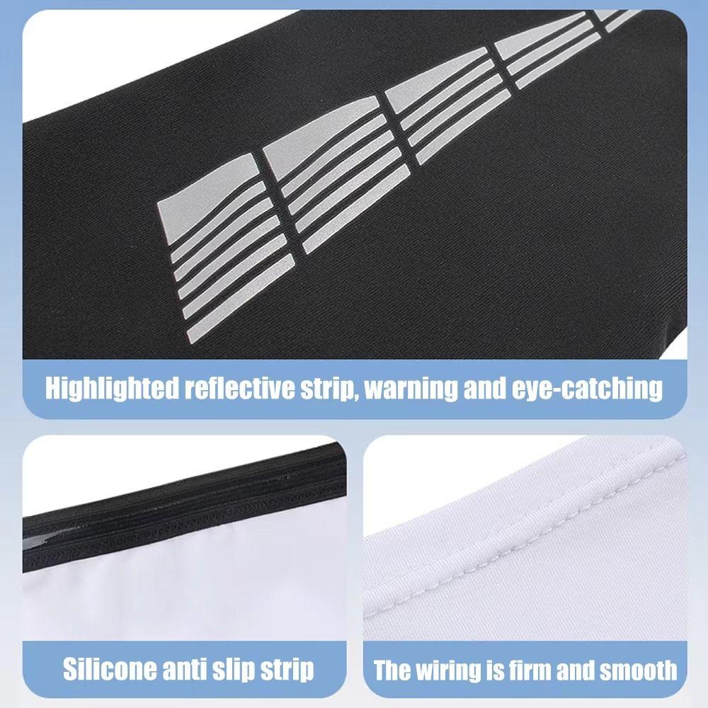 Silicone Strips Long Knee Sleeve Reflective Strip Sports Leg Sleeves Swelling