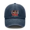 [USA Dog Print Baseball Cap] Vintage Washed Adjustable Hat Unisex Breathable Soft Polyester Casual Outdoor Sports For 250Th Anniversary Celebration