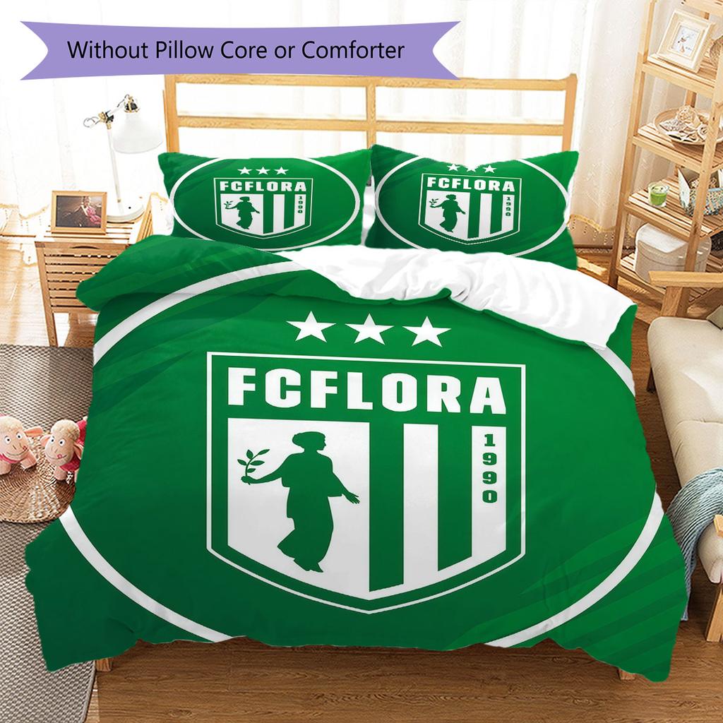 FC Flora Tallinn Bedding Quilt Set Quilt Cover Pillowcase Home Decoration Birthday Gift (1 * duvet cover + 2 * pillowcase, without core)