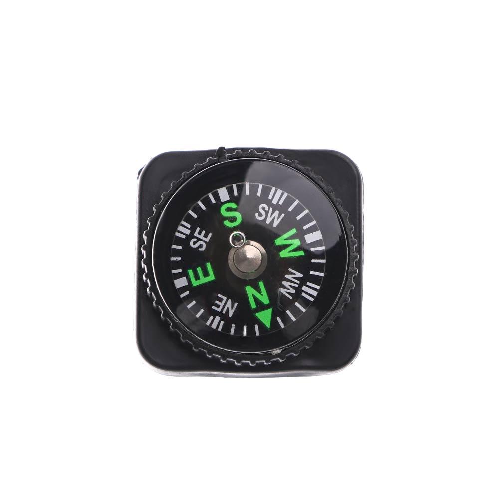 5pcs Outdoor Survival Button Mini Compass Belt Buckle Hiking Travel Portable Handheld