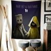 Little Nightmares Arazzo da Parete Estetico Appeso a Parete Coperta in Tessuto Stampato Arazzi Decorativi per Camera da Letto Soggiorno Arredamento per la Casa