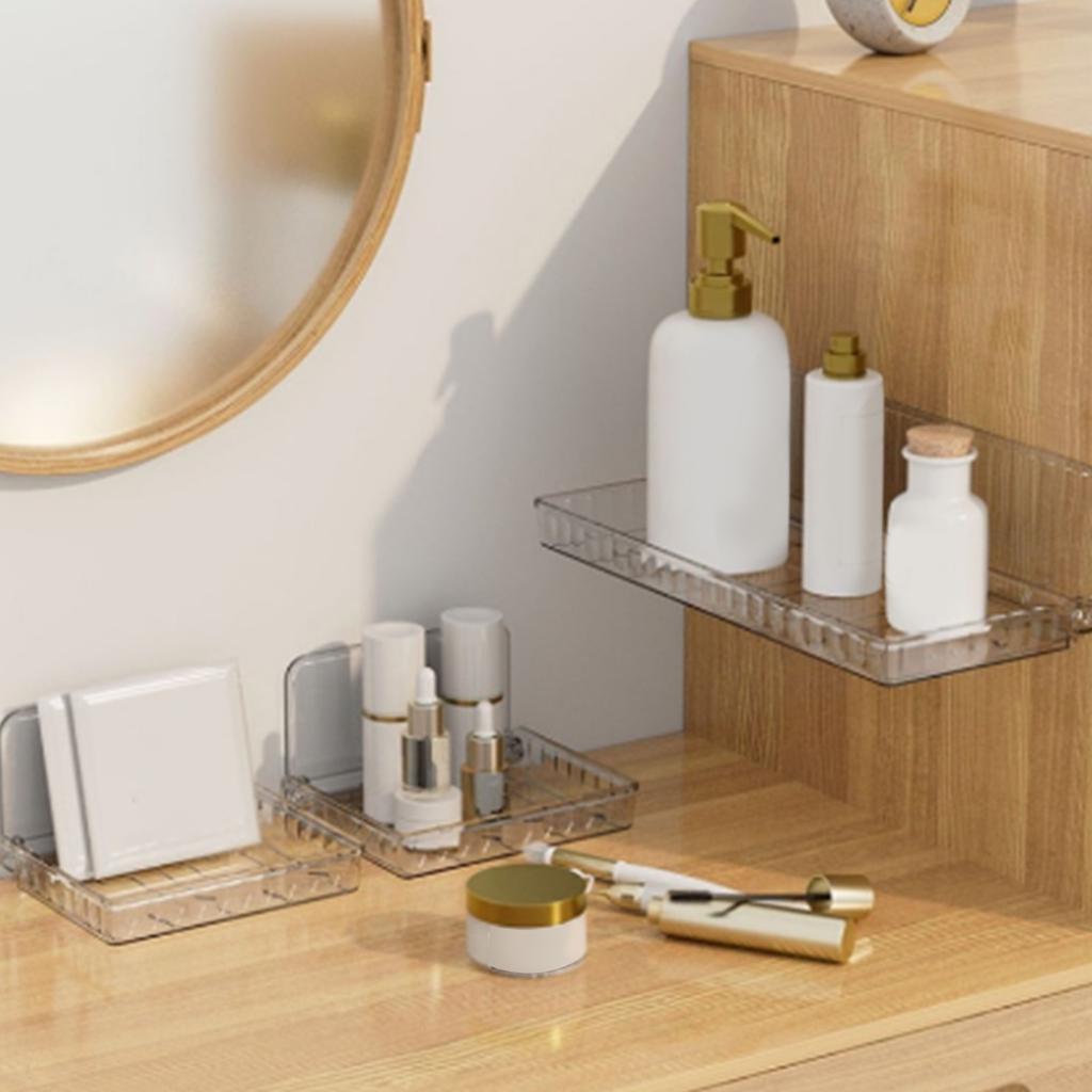 Wall Mounted Folding Shelf Transparent Punch Large Capacity Strong Foldable Floating Wall Shelves for Bathroom