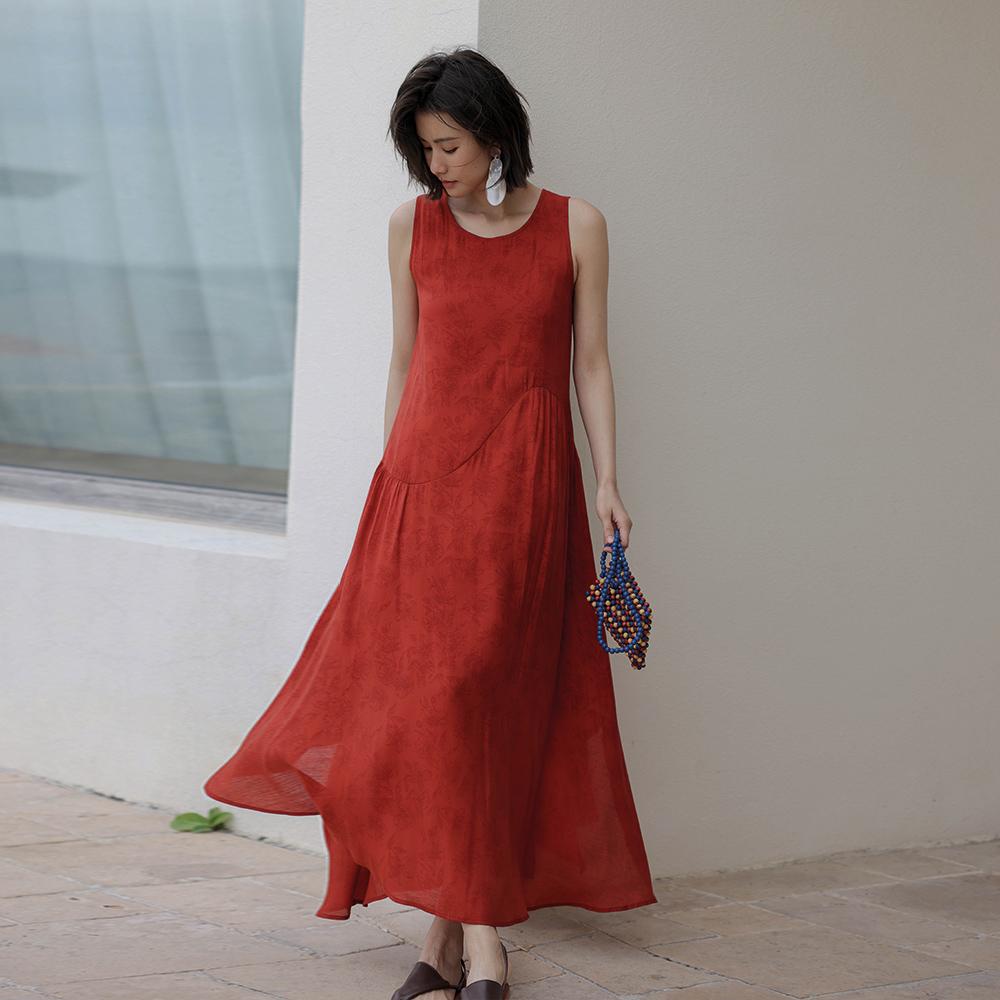 Laengsseon Ls_Stitching Irregular Long Dress