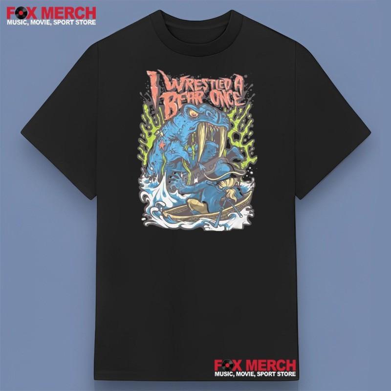 

Iwrestledabear wbr/ once Music Band Black Cotton T-Shirt Full size S-5XL SN303 Unisex T-Shirt M