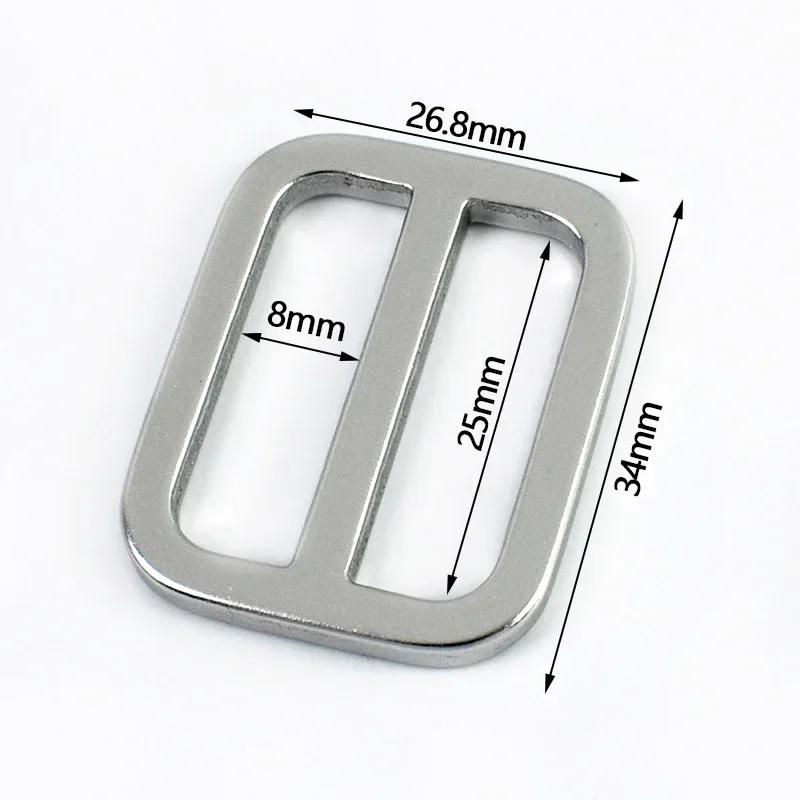 Meetee 10-30Pcs 15-38mm Metal Ring Buckle Backpack Straps Slider Clasp Webbing Adjuster Aluminum Alloy Loop Hooks Accessories