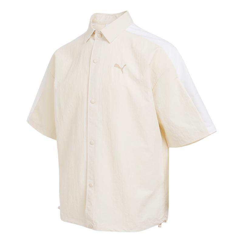 

Puma T7 Prime Ретро Тканая Блочная Расцветка Рубашка с Коротким Рукавом и Заниженным Плечом Мужские рубашки 634784-87 XL