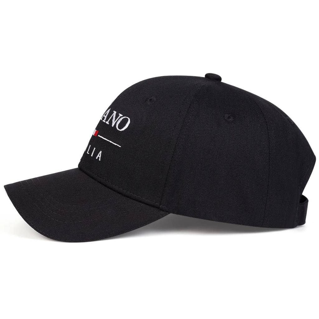 Damen Milano Italien Buchstaben Print Stickerei Baseballkappen Frühling Herbst Outdoor Nutzung Verstellbar Lässig Hüte Sonnenschutzmütze Sportkappe Für Männer Und