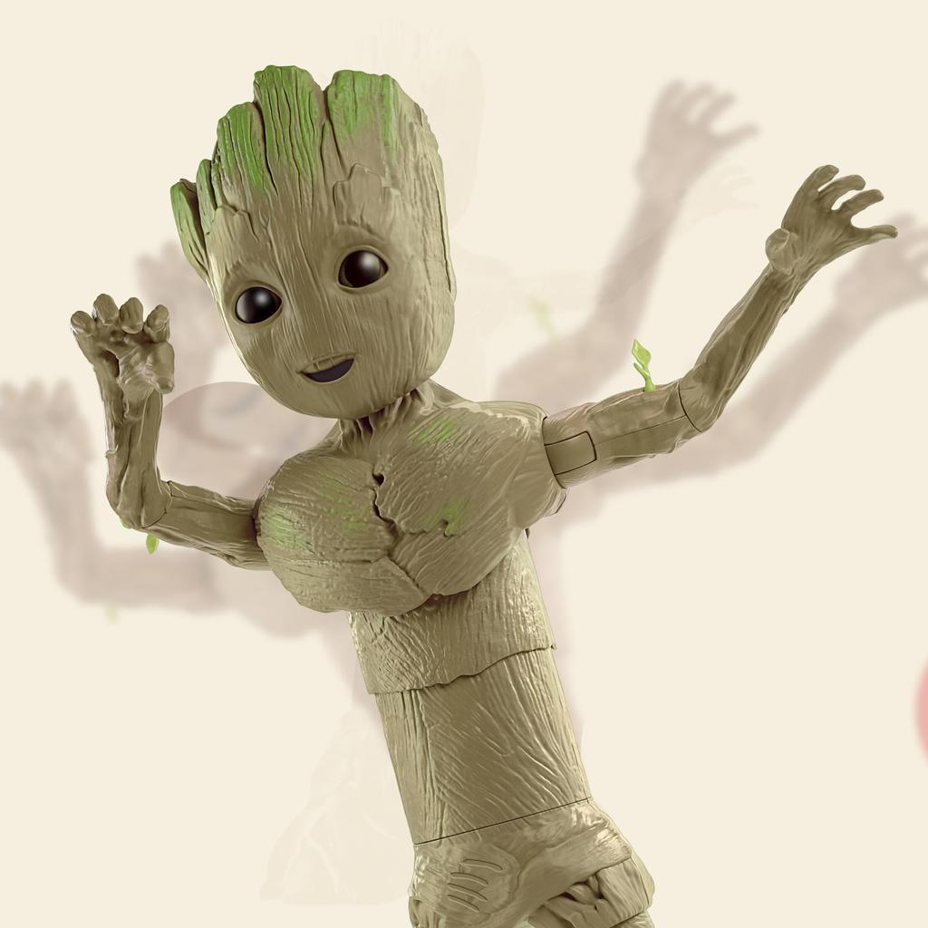 MARVEL I Am Groot Groove Glow Inch Interactive Action Music Superhero for Ages 4 and Up F8027 Authentic Product & Groot, 13.5 (34.3 Cm) Size, Figure,