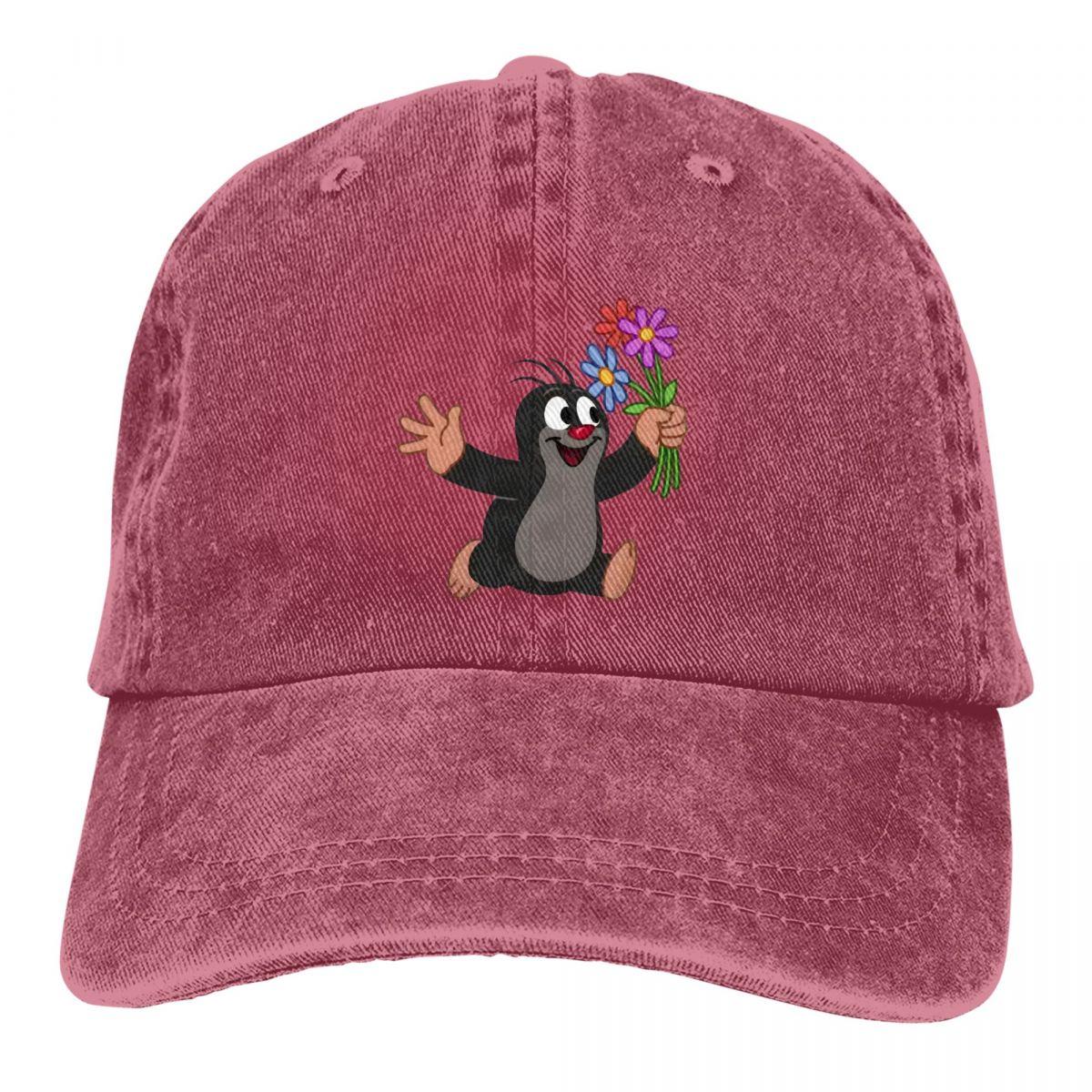 Flowers Baseball Cap Krtek The Mole Cartoon Vintage Baseball Hats Unisex Outdoor Adjustable Dad Hats Cap one size