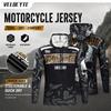VELOCYTE Nieuw Motorcross Jersey shirt rijder Lange Mouw fietsen voor mannen Fietsrijder met capuchon-ZWART