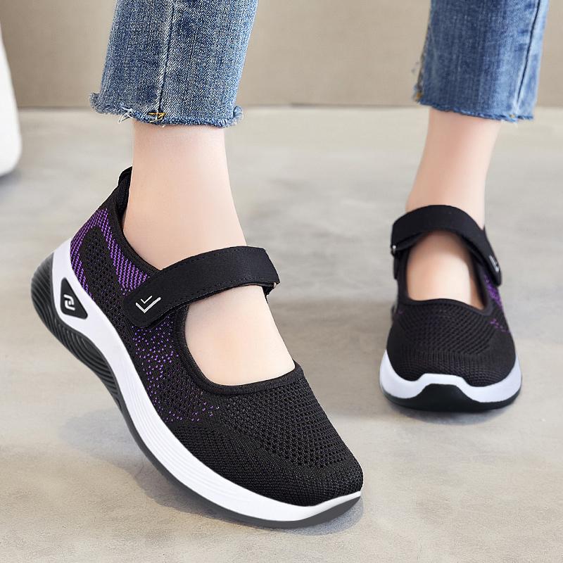 Fashion Women's Shoes Summer Mesh Thick Soled Breathable Walking Platform Tennis Casual Walking Vulcanized Shoes 36-41 Zapatillas Mujer