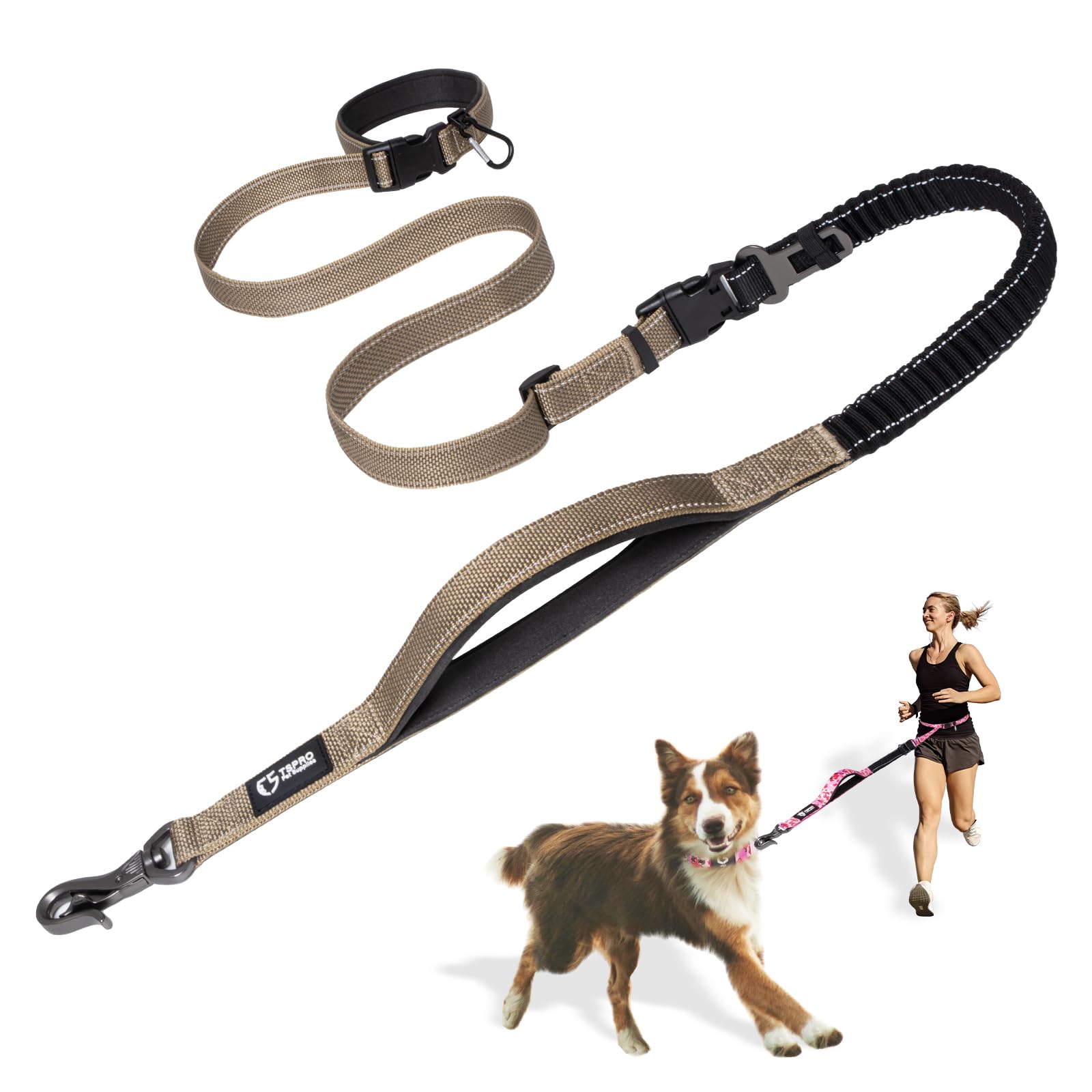 

TSPRO Собака Совместимый с Автокреслом Амортизационная Подушка Подходит для Средних и Крупных Безопасный и Прочный Дизайн Поводок, Многофункциональный Поводок, Свободные Руки,