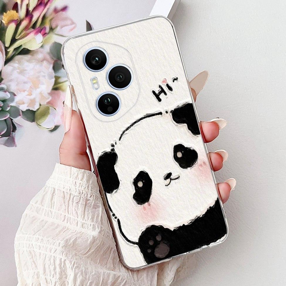 Clear For Honor 400 Pro Case DNP-NX9 Cute Cartoon Cat Fashion Flower Funny Painted Soft Bumper For Honor 400Pro Back Cover Funda